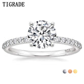 Tizzarat 925 Sterling Silver for Women 1.25 CT Round Solitaire 5A+ Cubic Zirconia Engagement Ring Halo Promise Ring Size 4-12