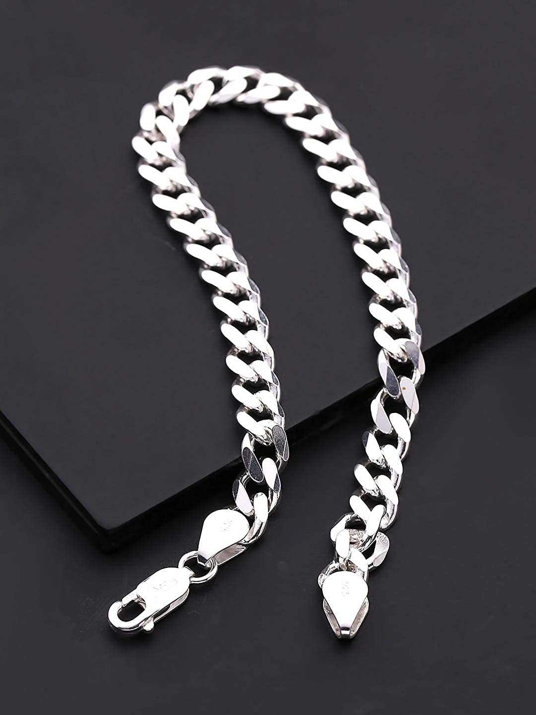 925 Sterling Silver Curb Stylish Bracelets